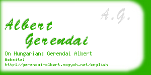 albert gerendai business card